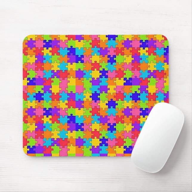 Colorful Puzzle Mouse Pad! Pad (With Mouse)