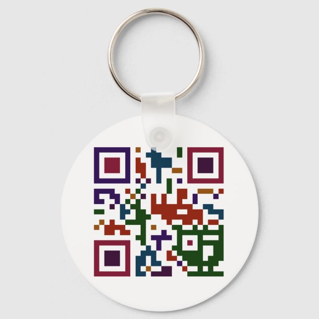 Colorful QP Code Key Ring (Front)