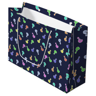 Colorful Question Mark Marks Gift Favor Paper Bag
