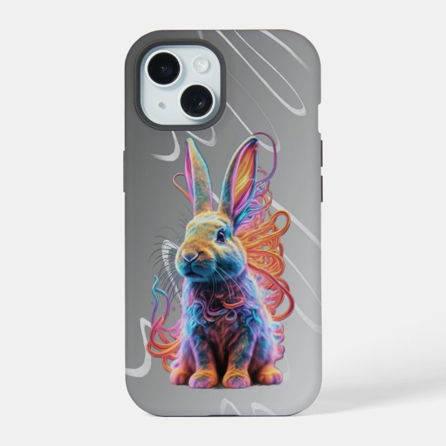 Colorful Rabbit phone case (Back)