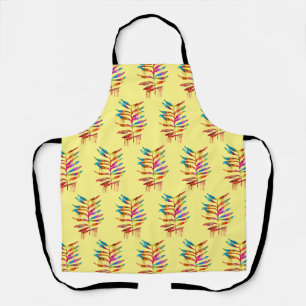 COLORFUL RAINBOW ART LEAVES APRON