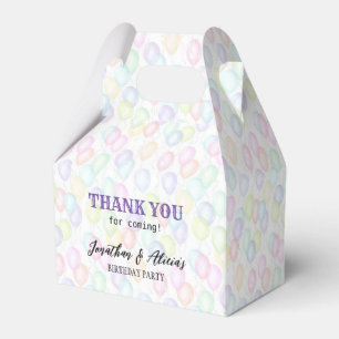 Colorful Rainbow Balloon Joint Birthday Party  Favour Box