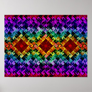 Colorful Rainbow Border Poster