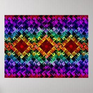 Colorful Rainbow Border  Poster