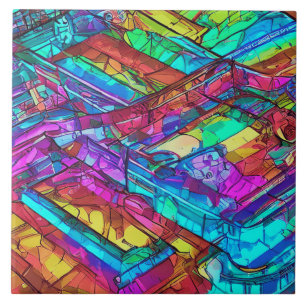 Colorful Rainbow Colors Tile