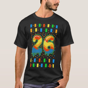 Colorful Rainbow Drip Number 26 T-Shirt