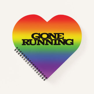 Colorful Rainbow Effect Background Gone Running Notebook
