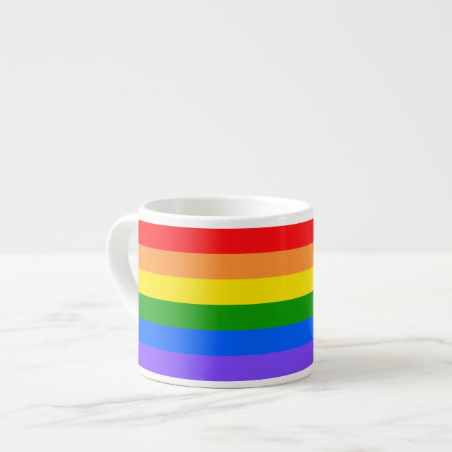 Colorful Rainbow Espresso Cup (Front Left)