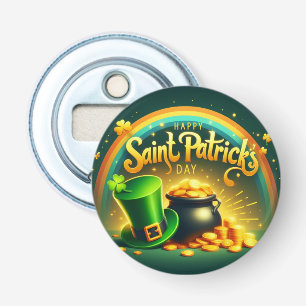 Colorful rainbow gold Saint Patrick's Day Bottle Opener