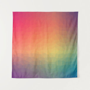 Colorful rainbow gradient geometric tapestry