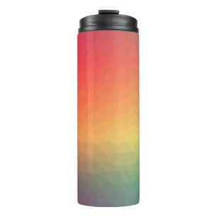 Colorful rainbow gradient geometric thermal tumbler
