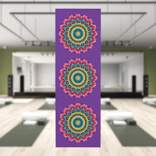 Colorful Rainbow Mandala Yoga Mat