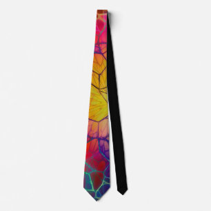 Colorful Rainbow Mosaic Abstract Tie