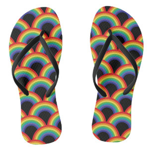 Colorful Rainbow Pattern Jandals