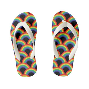 Colorful Rainbow Pattern Kid's Jandals