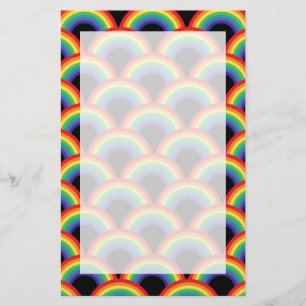 Colorful Rainbow Pattern Stationery