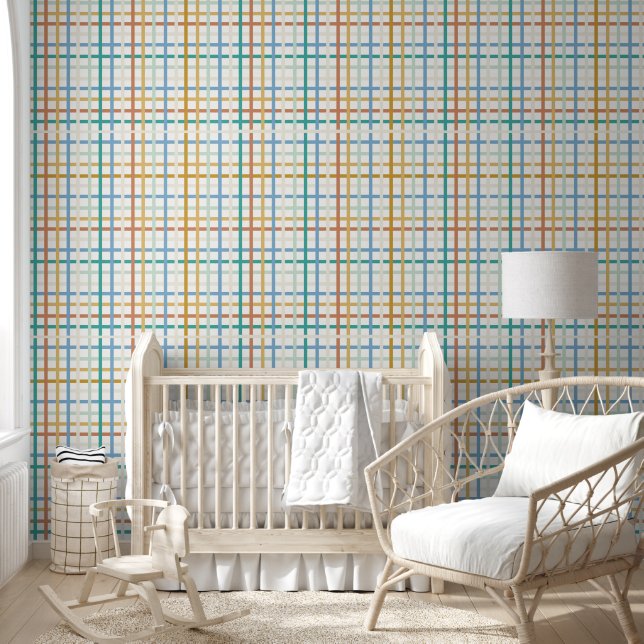 Colorful Rainbow Plaid Wallpaper (Kids)