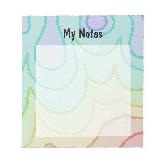 Colorful Rainbow Pride Wiggle Notepad (Front)
