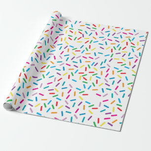 Colorful Rainbow Sprinkles Pattern Wrapping Paper