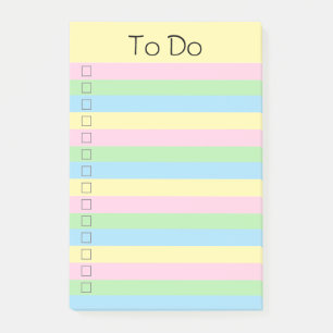 Colorful Rainbow To Do List Post-it Notes