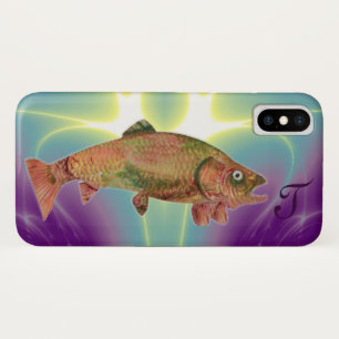 COLORFUL RAINBOW TROUT Monogram iPhone X Case