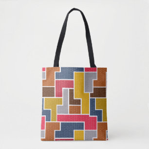 colorful rectangles tote bag
