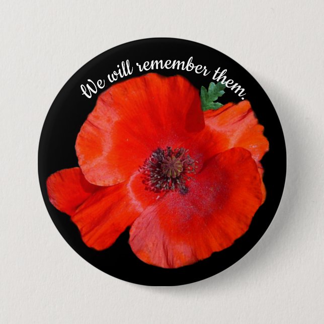 Colorful Red Poppy 7.5 Cm Round Badge (Front)
