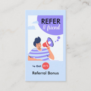 Colorful "Refer a Friend" Discount Referral Card