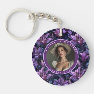 Colorful Retirement Gifts for Dad Lilies Flower Key Ring