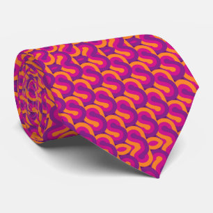 Colorful Retro Abstract Psychedelic  Tie