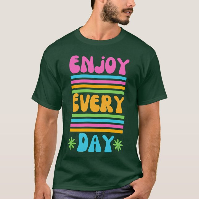 Colorful Retro Aesthetic Quote retro T-Shirt (Front)