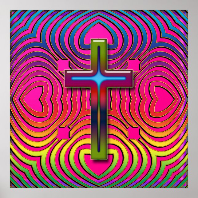 COLORFUL RETRO CROSS POSTER (Front)