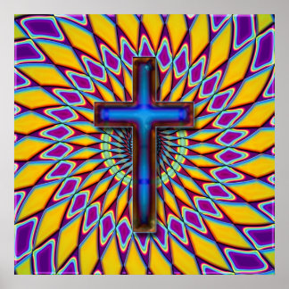 COLORFUL RETRO CROSS POSTER