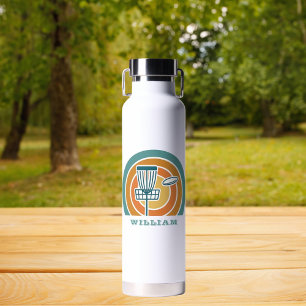 Colorful Retro Disc Golf Water Bottle