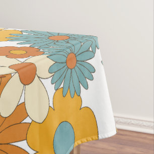 Colorful Retro Flower Pattern Tablecloth