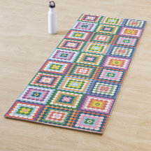 Colorful Retro Mid-Century Mid-Mod Crochet Blossom