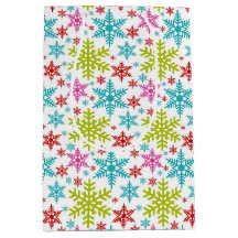 Colorful Retro Snowflakes Christmas