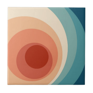 Colorful retro style circles design  tile