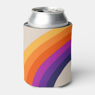 Colorful retro style rainbow art can cooler