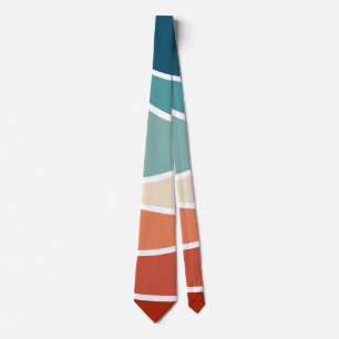 Colorful retro style waves tie