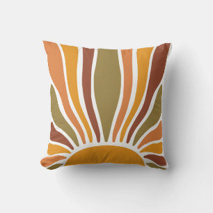 Colorful Retro Vintage Sunrise  Cushion