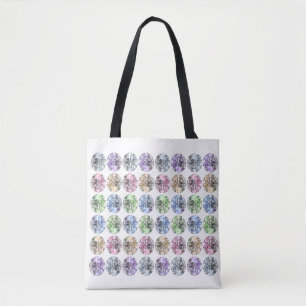 Colorful rhinestones tote bag