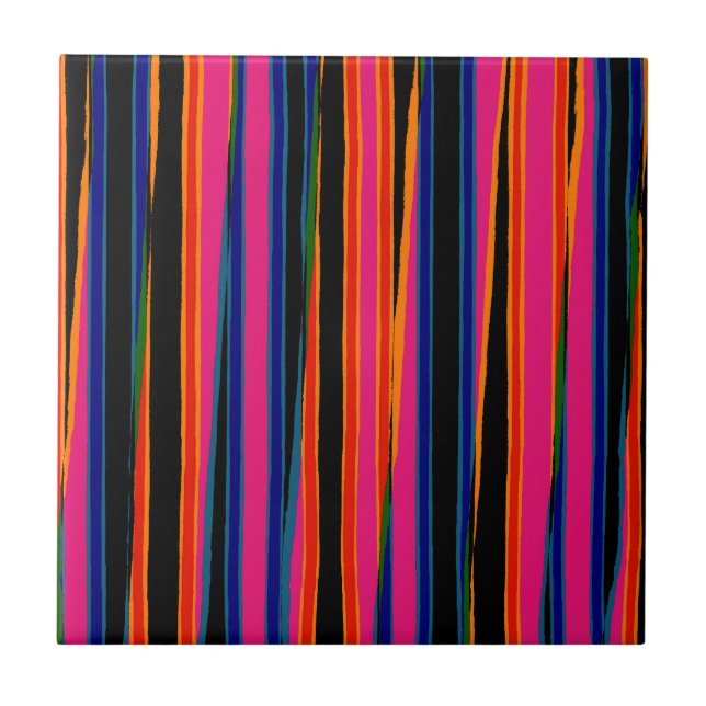 Colorful ripped paper pattern tile (Front)