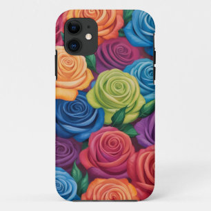 Colorful roses pattern Case-Mate iPhone case