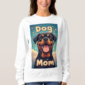 Colorful Rottweiler  Dog Mom Sweatshirt