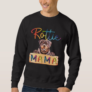 Colorful Rottweiler Rottie Mama Dog Mom Sweatshirt