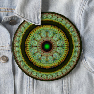 Colorful round wavy ornament 6 cm round badge