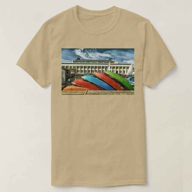 Colorful Rowboats T-Shirt (Design Front)