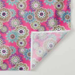 Colorful rustic floral pattern retro tapestry
