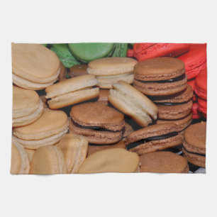 Colorful sandwich cookies tea towel
